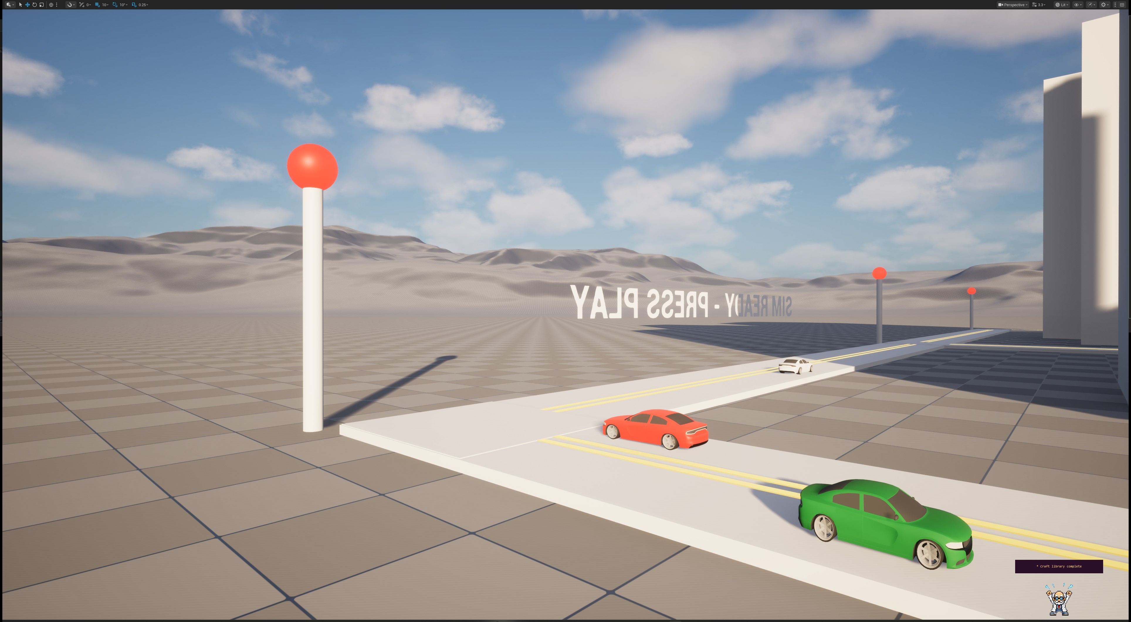 Second Unreal smart-city scene view